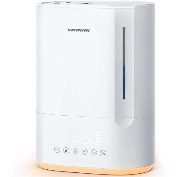 6L Humidifiers for Large Room, Top Fill Ultrasonic Warm & Cool Mist Humidifiers